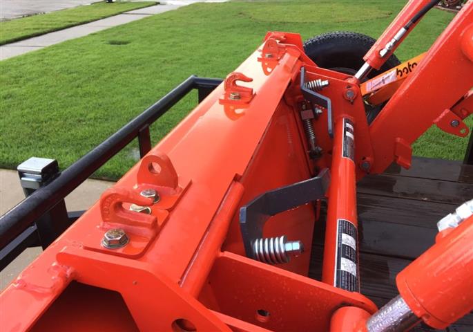Tractor skidsteer loader grab bucket hooks Orange Kubota bolt on made USA 