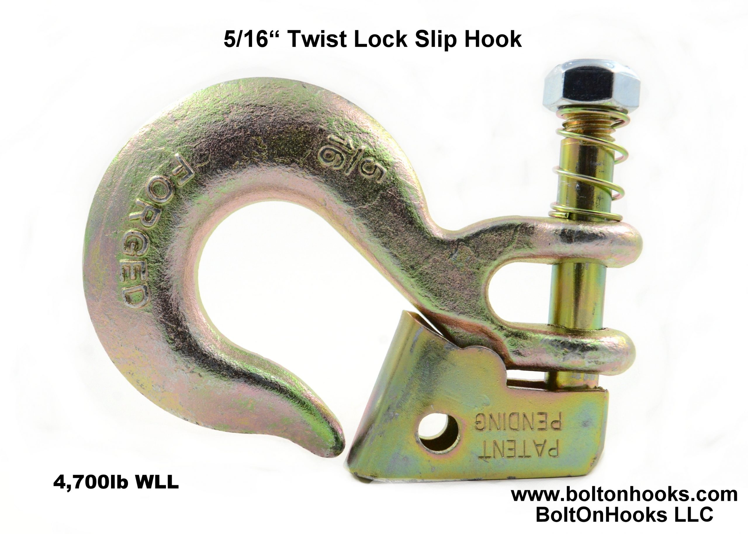 B/A Products G7-205-516 Twist Lock Slip Hook Patent Pending Yellow Zinc 