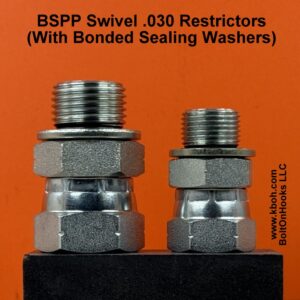 BSPP Swivel Female to BSPP Male .030" Flow Restrictor